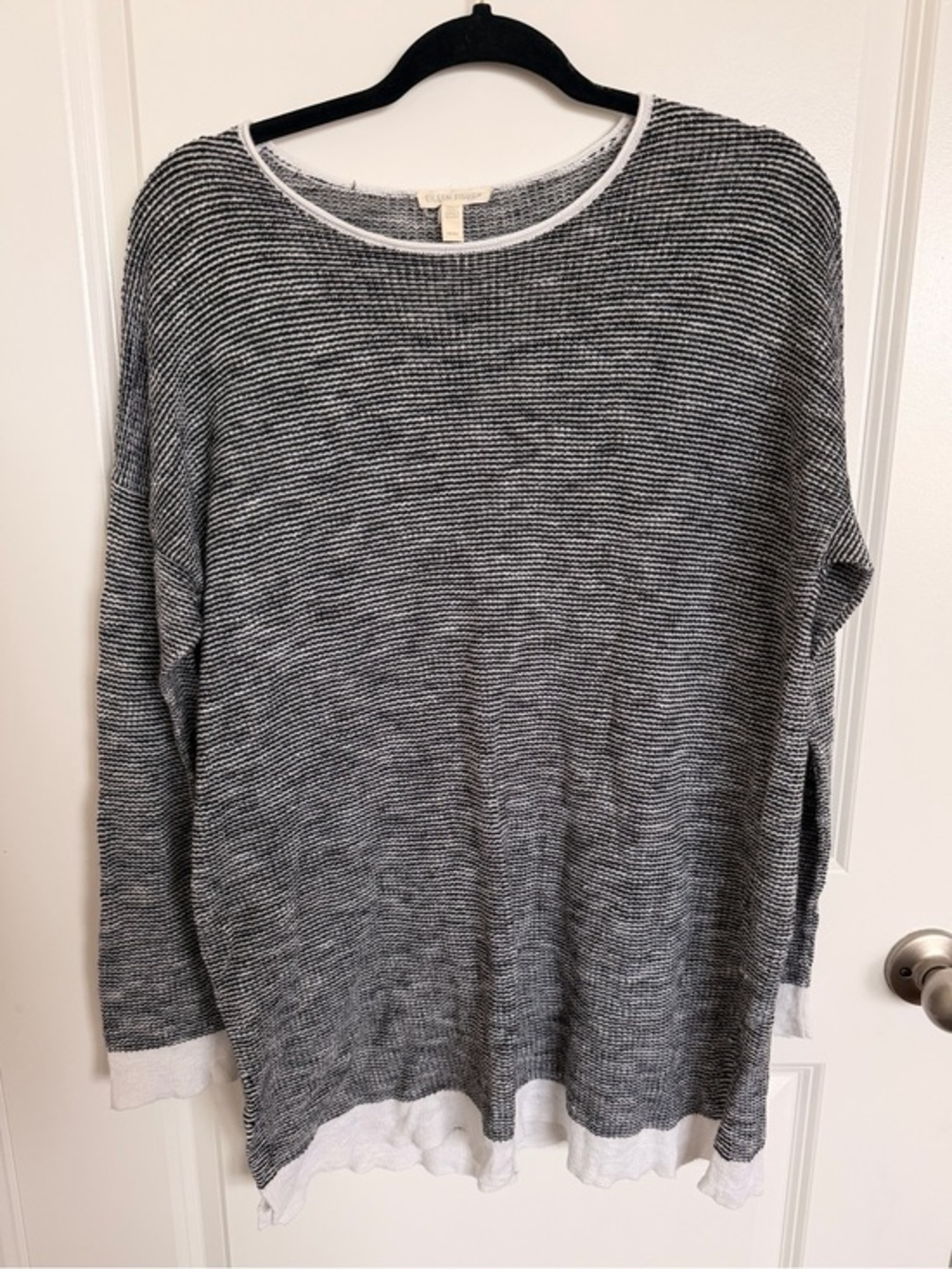 Eileen Fisher Organic Linen & Cotton Knit Sweater Size Medium